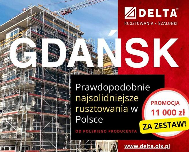Rusztowania 150m² – promocyjna cena od producenta - Gdańsk